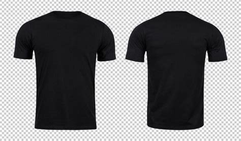 Premium PSD Black Tshirts Mockup Front And Back Plain Black T Shirt Black Collared Shirt