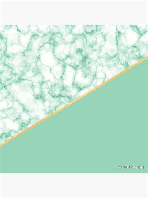 Mint Green Marble Gold Stripe Sticker For Sale By Createhappy Redbubble