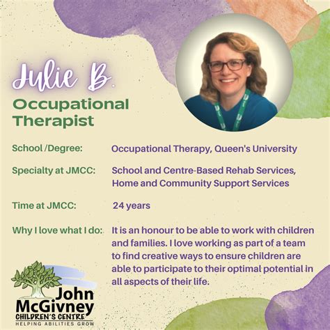 John Mcgivney Childrens Centre News Celebrating Occupational