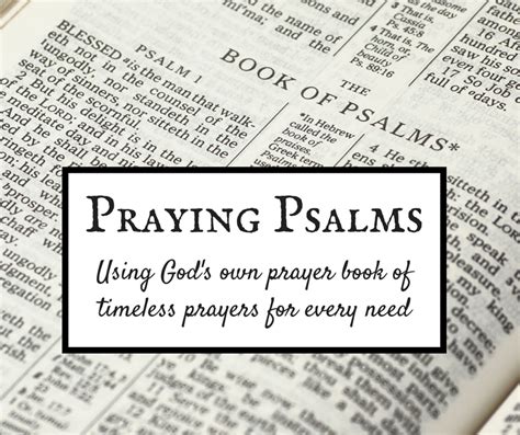 Praying Psalms Gods Prayer Book Finding Hope