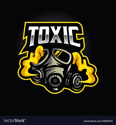 Gas Mask Logo For Toxic Team Esport Royalty Free Vector