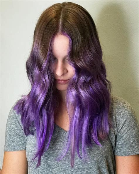 Throwbackthursday Of This Purple Balayage