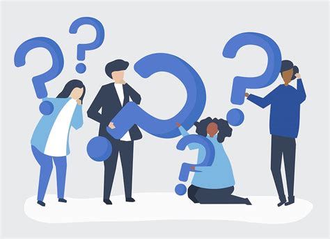 Group Of People Holding Question Premium Vector Rawpixel