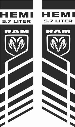 Zen Graphics Dodge Ram Hemi Hood Decal Sticker