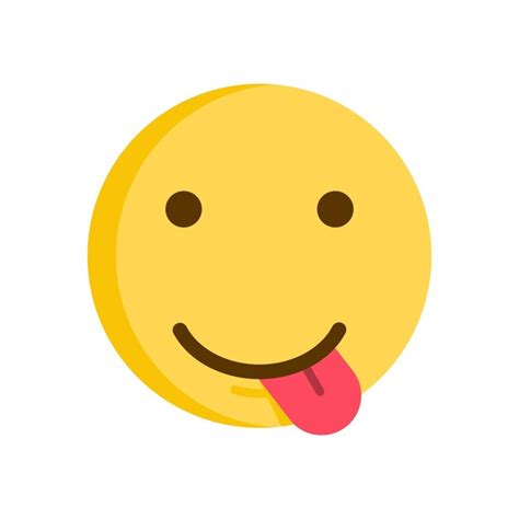 Premium Vector Happy Emoticon Sticking Out His Tongue Vector Emoji The Best Porn Website
