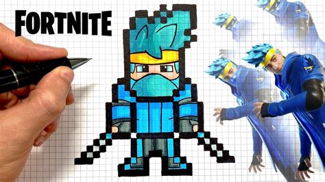 Como Dibujar Ninja Skin Pixel Arte Fortnite Youtube