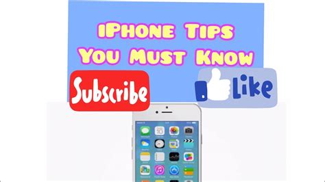 Iphone Tips You Must Know💯📱 Youtube