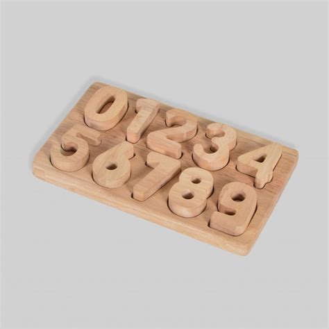 0 9 Wooden Number Puzzle Learning Numbers Home Schooling Toy