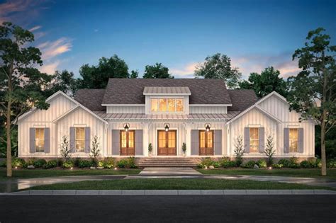 4 Bedroom Single Story Modern Farmhouse With Wraparound Porch And