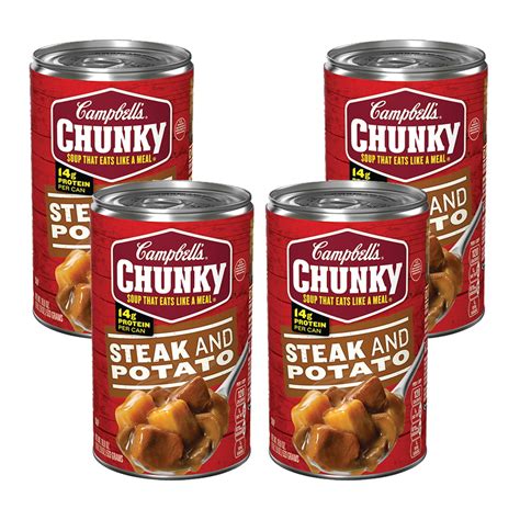 4 Pack Campbells Chunky Steak And Potato Soup 188 Oz