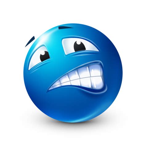 Bluemoji Side Grinning Smiley Blue Emoji Know Your Meme