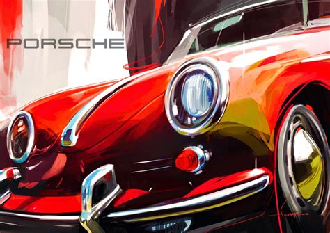 Porsche Illustration By Swaroop Roy Porsche Vintage Dessin Voiture