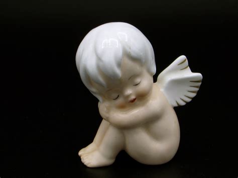 Sleeping Baby Angel Figurine Child Angel Figurine Vintage Etsy Baby