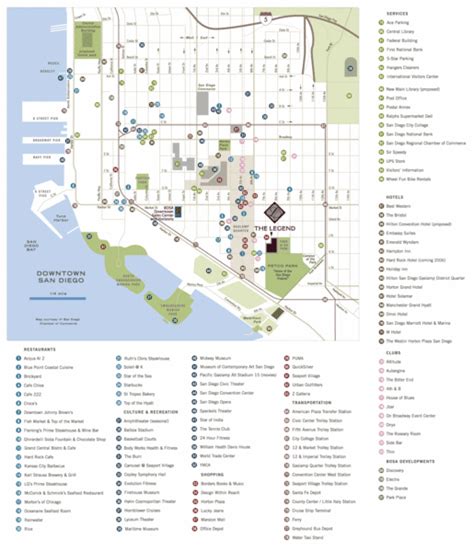 Downtown San Diego Shops Map Downtown San Diego Ca Usa • Mappery