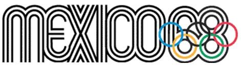 El logotipo ganador, del diseñador japonés asao tokoro, se llama emblema cuadriculado armonizado. El Cabrito: Juegos Olimpicos - 1968