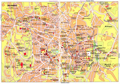 Mapa De Jerusalén Mapa De Jerusalén Israel