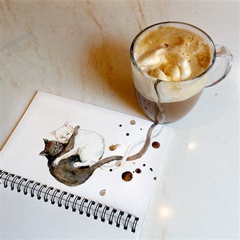 A collection of cat humor and cat art in many mediums. Russian Illustrator Reimagines Different Coffees As Cats ...