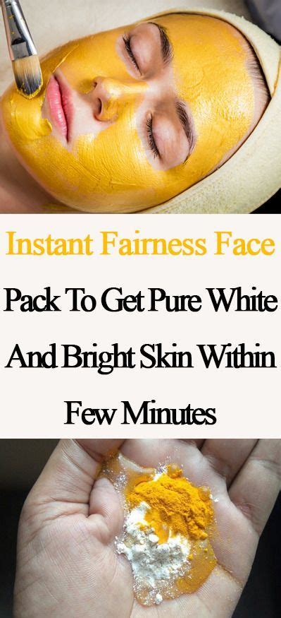 Instant Fairness Face Pack To Get Pure White And Bright Skin Within Few