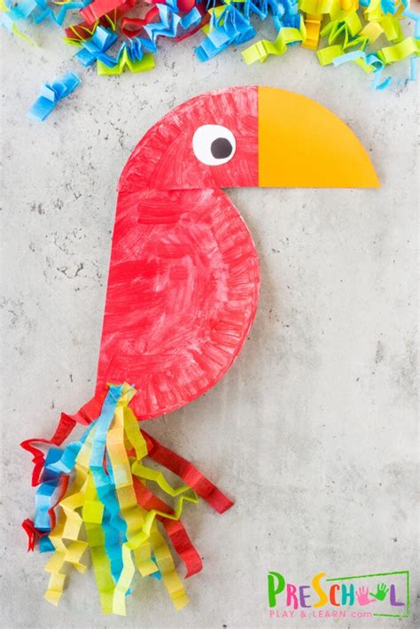 🦜 Paper Plate Parrot Craft For Preschoolers