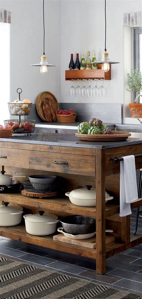 48 Astonishing Rustic Kitchen Island Design And Decoration Ideas Wood