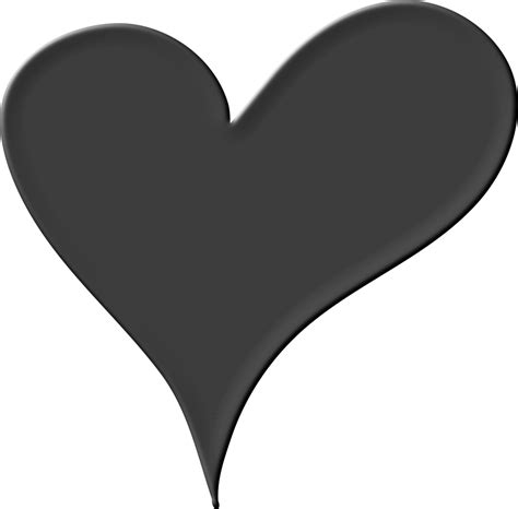 Solid Black Heart Clipart