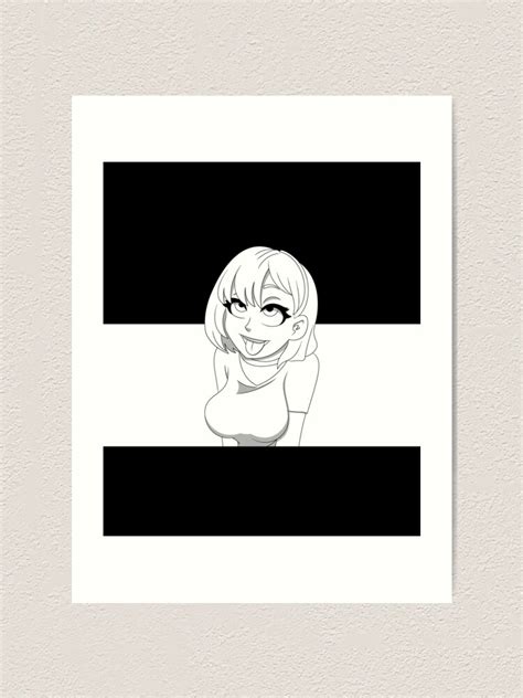 horny anime girl hentai girl orgasm art print for sale by prodbynieco redbubble