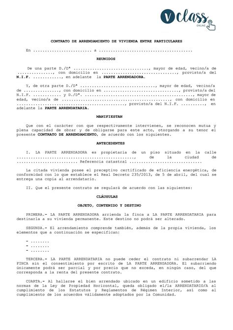 Contrato De Arrendamiento De Vivienda Corto Assistente Administrativo