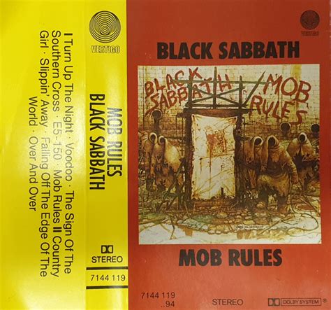 Black Sabbath Mob Rules Cassette Discogs