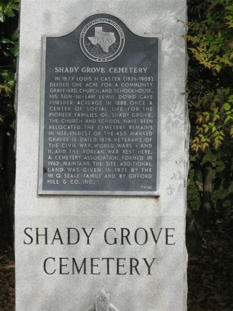 Shady Grove Cemetery In Grand Prairie Texas Find A Grave Cemetery