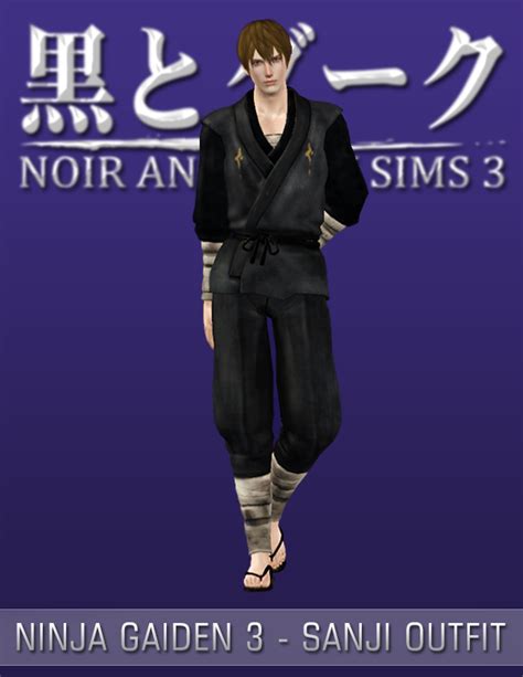 Ts3 Ninja Gaiden 3 Sanji Outfit Noir And Dark Sims