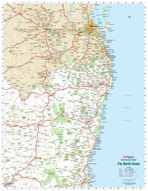Cartodraft Far North Coast New South Wales Reference Map