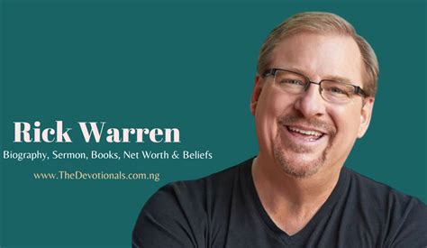 Rick Warren Profile Sermon Beliefs Live Services Books Net Worth Biography Daily