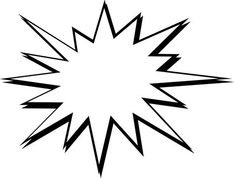 Explosionpng  Black And White Download Comic Explosion Png