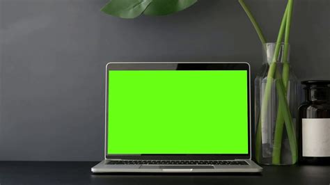 Laptop With Green Screen Vfx Footage Youtube