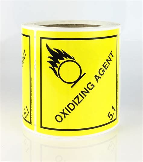 Oxidising Agent Label Class 5 1 Label Buy At Stock Xpress