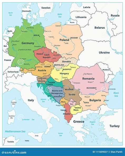 Central Europe Maps Stock Photo 24485760