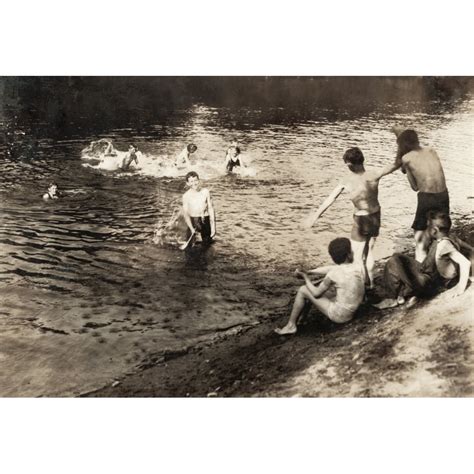 Swimming Hole 1916 Na Group Of Teenage Boys At A Swimming Hole After A