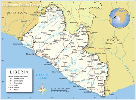Carte Du Liberia Plusieurs Carte Du Pays En Afrique