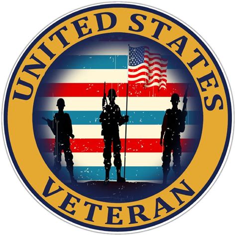 Us Army Veteran United States Car Bumper Vinyl Sticker Decal 46x46