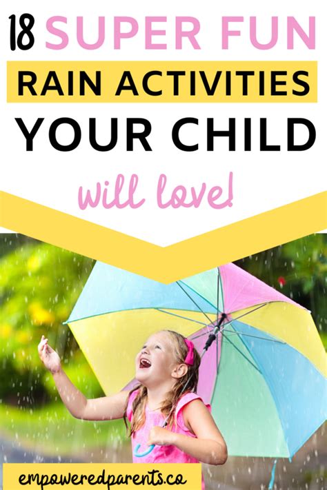 18 Fun Rain Activities For Preschoolers And Kindergarteners Empowered