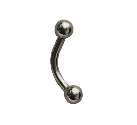 titanium curved barbell 16g identity body piercing