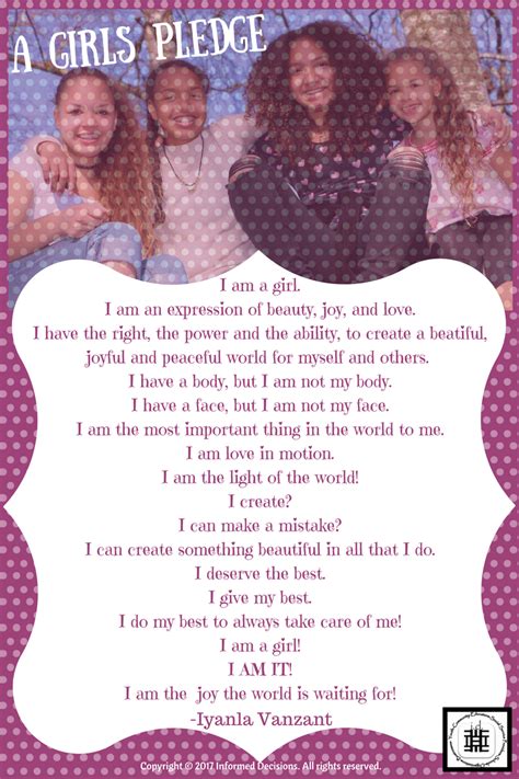 An Empowering Poem For Girls And Teens Empowerment Activities