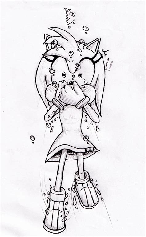 Comms Amy Rose Drowning Sketch By Kitsune9412 On Deviantart