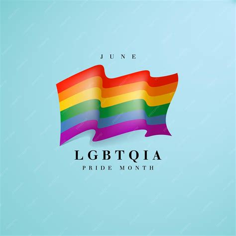 Premium Vector Lgbt Lgbtqia Pride Month Wavy Flag Logo Design Banner Poster For Social