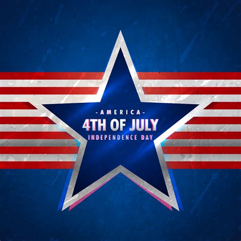 4th Of July Background With Star And Red Stripes