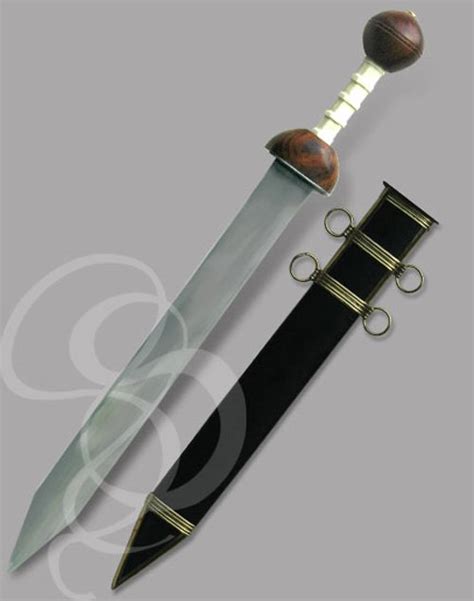 Roman Gladius Sword With Carved Bone Grip