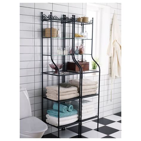Ikea ladder shelves add some stylish space saving storage. RONNSKAR - Ραφιέρα - IKEA | Shelving, Bathroom storage ...