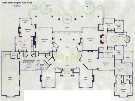 Floor Plan Of A Mansion