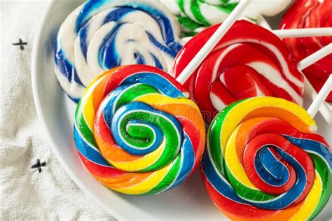 Sweet Multi Colored Lollipops Stock Photo Image Of Snack