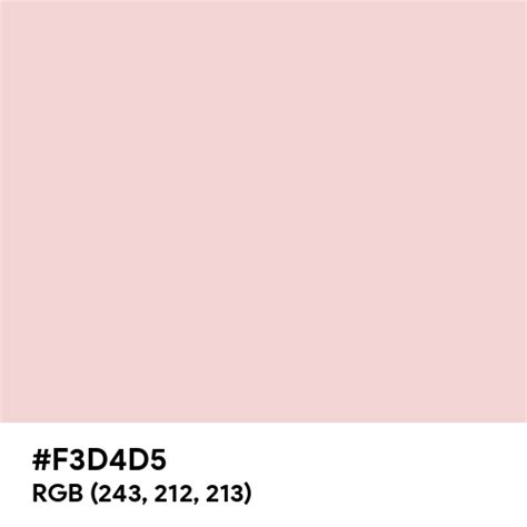 Light Blush Pink Color Hex Code Is F3d4d5